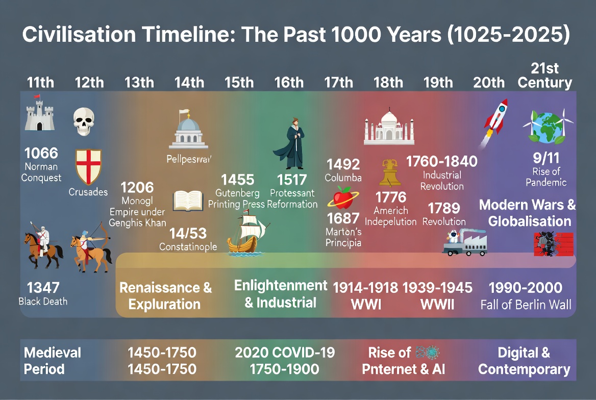 Grok civilisation timeline output